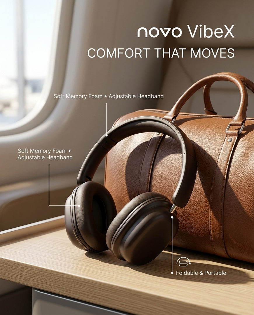 novo VibeX Over-Ear Wireless Headphones