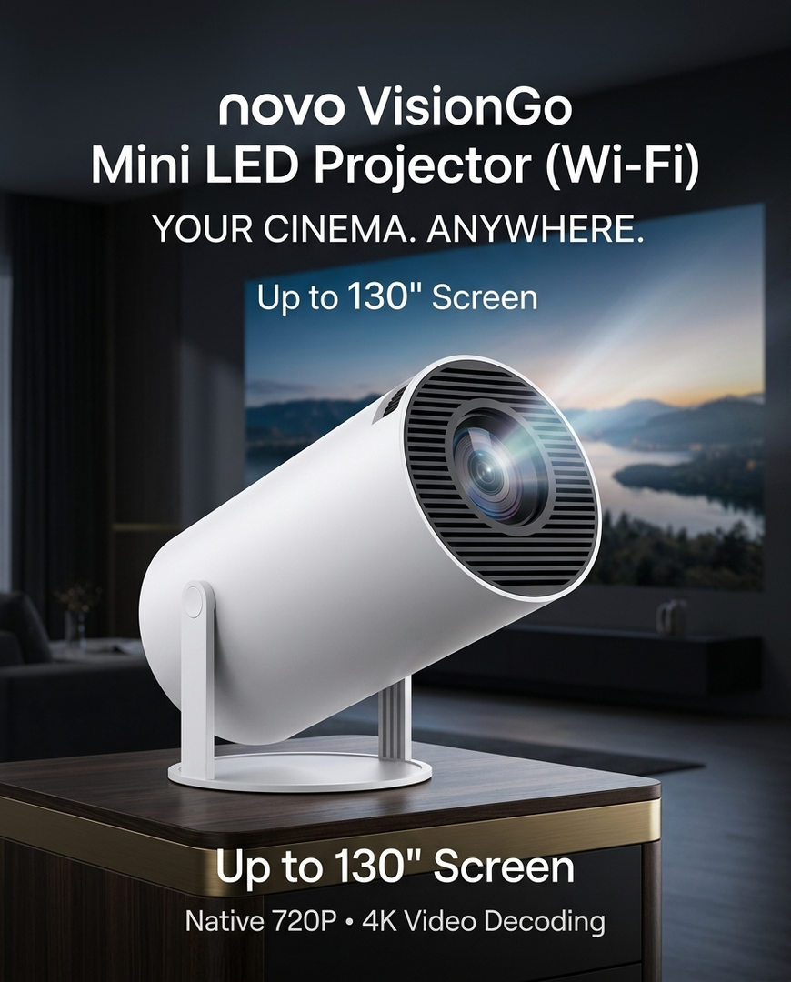 novo VisionGo Mini LED Projector (Wi-Fi)
