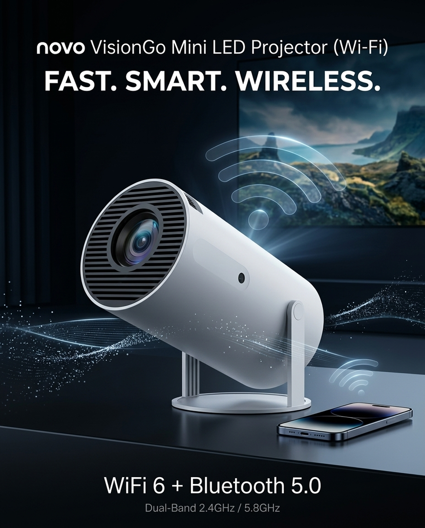 novo VisionGo Mini LED Projector (Wi-Fi)