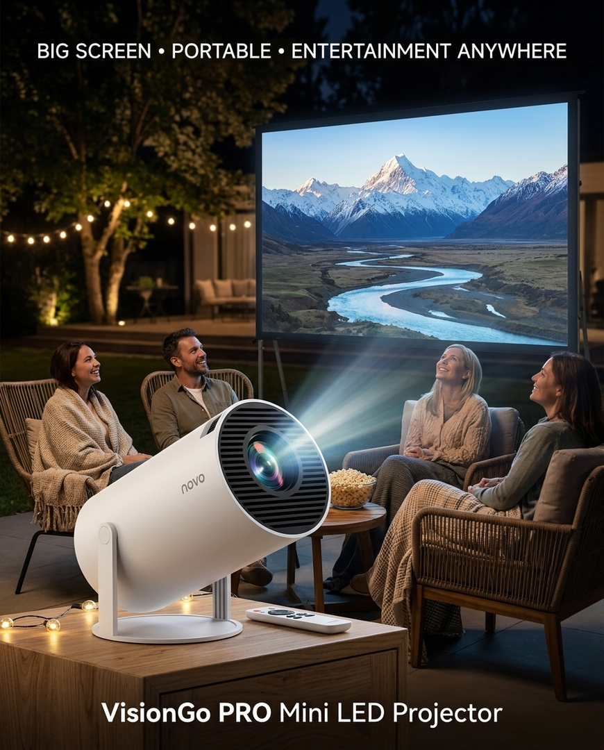 novo VisionGo PRO Mini LED Projector (Wi-Fi)