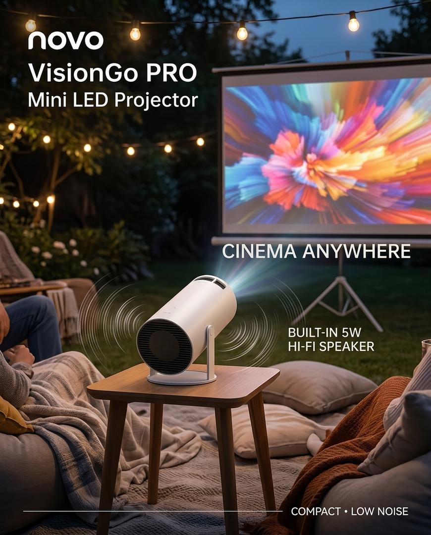 novo VisionGo PRO Mini LED Projector (Wi-Fi)