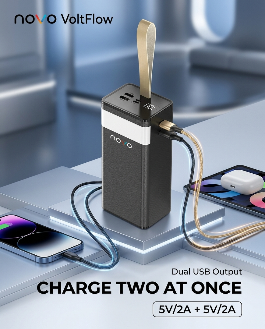 novo VoltFlow 30000mAh 15W Power Bank